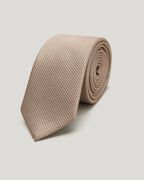 Silk Textured Two-tone Tie, Latte, hi-res